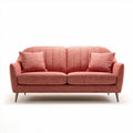 Canapé rouge en tissu avec coussins dimensions 180 x 85 x 75cm