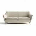 Canapé en tissu beige pour salon dimensions 200 x 90 x 80 cm