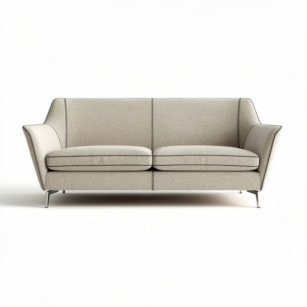 Canapé en tissu beige pour salon dimensions 200 x 90 x 80 cm