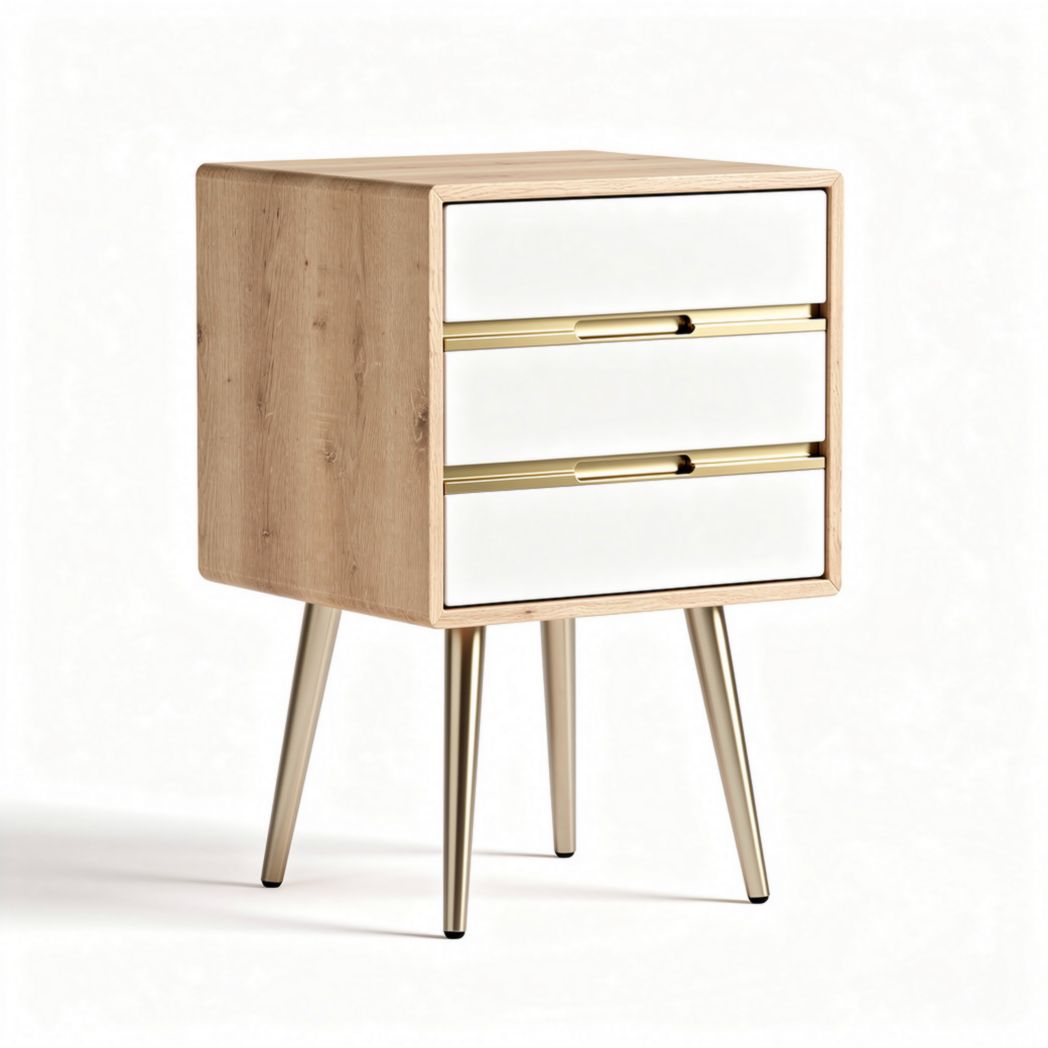 Meuble de rangement en bois avec tiroirs miroir dimensions 40 x 40 x 60cm