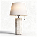 Lampe de table en marbre blanc avec abat-jour en tissu 30 x 30 x 50cm